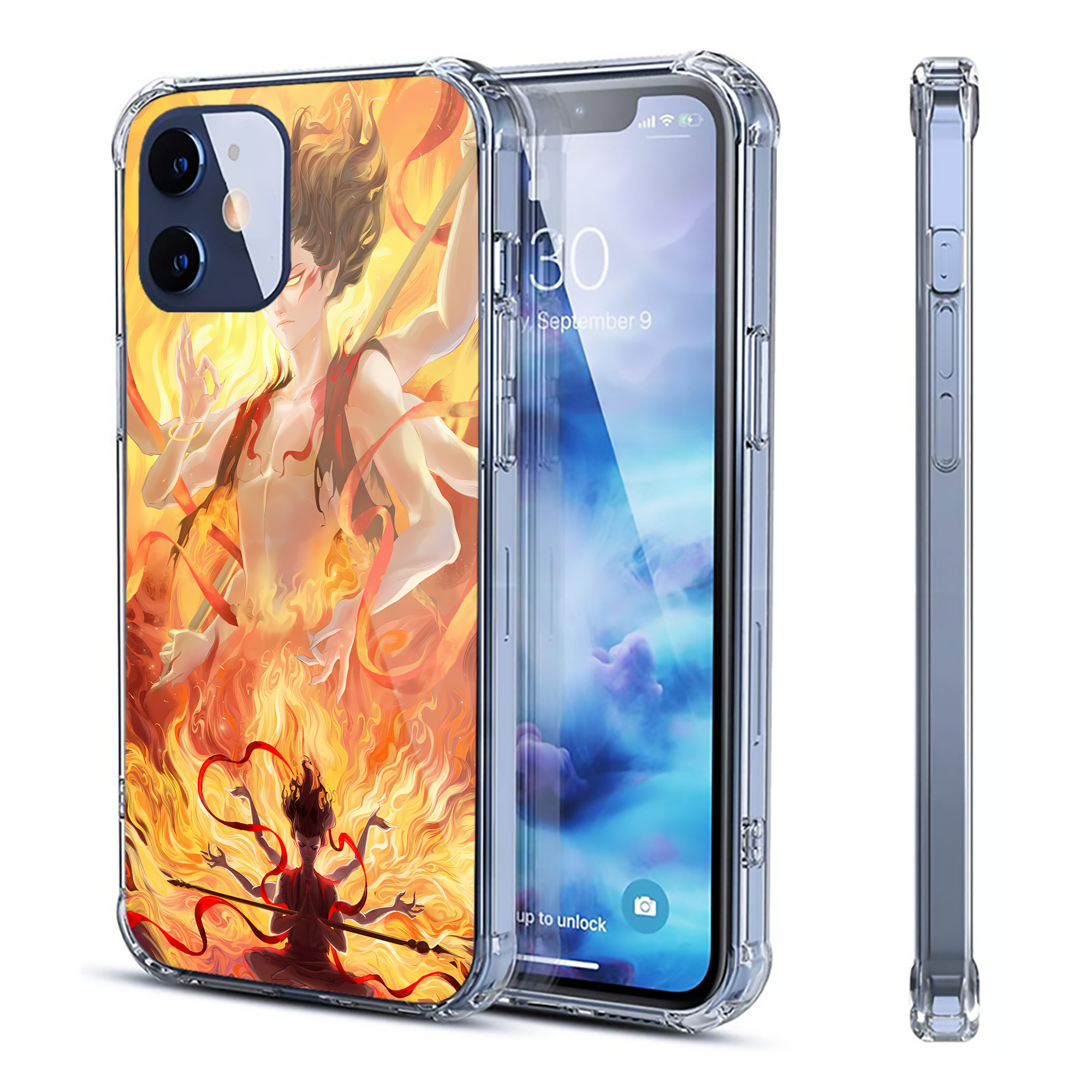 （画像用） Ne Zha 2 ナタ 魔童の大暴れ 【iPhone 12シリーズ対応】透明スマホケース（クリアソフトケース）